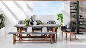 Buy Estrella Outdoor Grey Bar Table Domayne Au Grey Dining Tables Outdoor Dining Chairs Black Dining Chairs