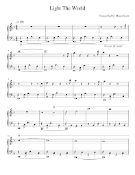 This arrangement of praise to the man is intended for a really good choir to sing, but the piano part is rich enough that it served well as a piano solo. Light The World Sheet Music For Piano Solo Musescore Com