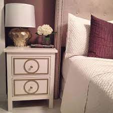 Can also be used as a nightstand. O Verlays Gracie Kit On Ikea Hemnes 2 Drawer Done By A Powell Great Look Ikea Hemnes Ikea Ikea Furniture Hacks