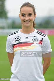 Sara Daebritz Poses During Germany Women S Team Presentation On May News Photo Getty Images Female Football Player Football Girls Athletic Women