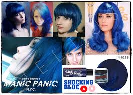 Manic panic, with 40 years of history in leading the color rebellion, is proud to say our hair colors have always been vegan and cruelty free. Manic Panic Amplified Shocking Blue Vellus Hair Studio 83a Tanjong Pagar Road S 088504 Tel 62246566 Manic Panic Hair Dye Shocking Blue Hair Studio