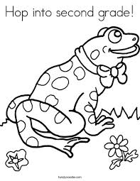 Soccer positions for 2nd grade. Hop Into Second Grade Coloring Page Twisty Noodle