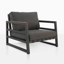 Back in the usa, there's a long history that comes with the folding aluminum webbed lawn chair. Westside Aluminum Outdoor Lounge Club Chair Graphite Teak Warehouse