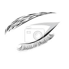 Emotionen, typen und coole bilder zum zeichnen. Schone Frau Geschlossenes Auge Mit Langen Wimpern Vektor Illustration Leinwandbilder Bilder Kosmetikerin Augenlid Braue Myloview De
