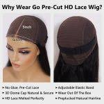 Wear & Go 4x4 6x5 Pre Cut Lace Wigs Quick & Easy Glueless HD Body Wave Lace  Closure Wig