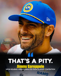 RAMS: Former 49ers QB Jimmy Garoppolo, getting the last laugh..  #GoldenEmpire #jimmygaroppolo #49ers #NFL
