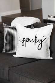 How To Make A Spooky Halloween Pillow The Tomkat Studio Blog Halloween Pillows Cute Halloween Decorations Halloween Room Decor