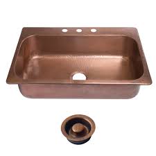 sinkology angelico drop in copper sink