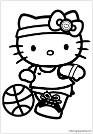 Sport Hello Kitty Coloring Page Hello Kitty Printables Hello Kitty Colouring Pages Hello Kitty Coloring