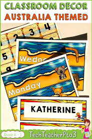 Australia Classroom Decor Theme Bundle Classroom Decor Themes Classroom Decor Classroom Jobs