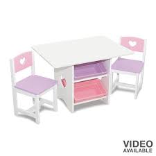 Kidkraft Heart Table Chair Set Storage Chair Kids Table And Chairs Chair Set