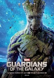 Guardians of the galaxy (2014). Guardians Of The Galaxy Ein Baum Ein Waschbar Und Eine Grune Ausserirdische Film Kino Trailer