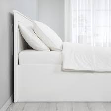 Songesand Struttura Letto Con Contenitore Bianco 160x200 Cm Ikea It Idee Ikea Letto Matrimoniale Contenitore Biancheria Da Letto