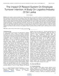 Maybe you would like to learn more about one of these? Pdf The Impact Of Reward System On Employee Turnover Intention A Study On Logistics Industry Of Sri Lanka