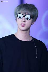In the dynamite music video, rm rocked white sunglasses and turquoise hair. Bts Jin Funny Glasses Promotions