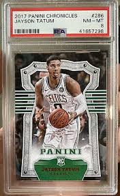 2018 Panini Chronicles 286 Jayson Tatum Rc Psa 8 Pop 4 Rookie Card Ebay Hobby Box Kobe Bryant Dallas Mavericks