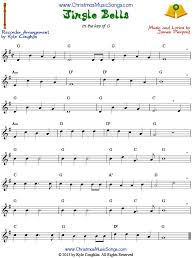 Jingle Bells For Recorder Sheet Music Saxophone Sheet