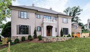French Country Style With Portico Genuine Stucco And Natural Stone House Exterior Estate Homes French Exterior