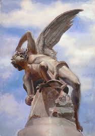 Estos, conforme al cristianismo, fueron expulsados del cielo arrancándoles las alas. El Angel Caido Angel Dorado Candela Artelista Com