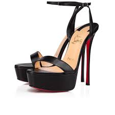 Christian Louboutin Black Loubi Queen Alta Heeled Sandals