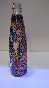 Painted wine bottle decor #halloween #diy @origami owl independent designer christine marques. Fine In Art Glass Painting Empty Sauce Bottle Get Facebook