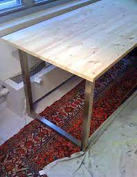Easy Diy Desk With Ikea Table Tops And Legs Ikea Table Tops Easy Diy Desk Diy Desk