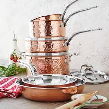 Lagostina Martellata Hammered Copper 10 Piece Set Copper Kitchen Accessories Copper Cookware Copper Accessories