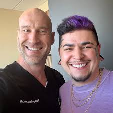 Just absolutely loving this life changing smile transformation. One of my  favorites ever! 10 porcelain veneers to create this amazing smile. He's  told me not a day goes by that he doesn't