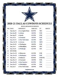 2021 dallas cowboys regular season tv schedule. Dallas Cowboys Schedule 2021 2021 Season At This Juncture Is The Complete 2020 Dallas Cowboys Enliven Record
