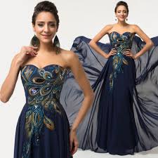 Free Ship Vintage Peacock Masquerade Ball Gowns Party Evening Prom Dresses Plus Masquerade Ball Gowns Peacock Bridesmaid Dresses Formal Ball Gown