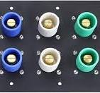 10 Position CAM Lock Panel, 800 Amp, 3 Phase 120/208V, Male, 90°, Threaded  Post Connections with NEMA 3R Caps and Lanyards, Series 16 CAM Connectors,  ...