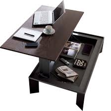 En mdf et pieds en métal pour une. Table Basse Relevable Repas Multifonctions Metrino Ozzio Italia