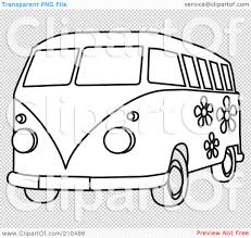 Coloring bus, bus coloring to realistic coloring, vw bus front view coloring bug. Royalty Free Rf Clipart Illustration Of A Black And White Coloring Page Outline Of A Floral Hippie Bus Van By Rosie Piter 210486