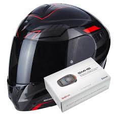 Conception silencieuse et aérodynamique pour un confort testé en soufflerie. Pack Casque Kit Bluetooth Scorpion Exo 920 Shuttle Black Silver Red Kit Bluetooth Smh5 Solo Icasque Com