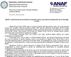 Maybe you would like to learn more about one of these? Anaf A Suplimentat Documentele Acceptate Pentru Aprobarea InregistrÄrii De La DistanÈÄ In Spv Cabinetexpert Ro Blog Contabilitate