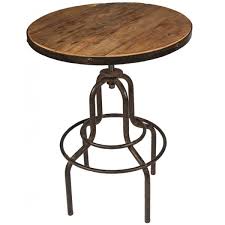 Bien choisir votre table haute salle à manger, c'est prendre en compte les éléments suivants au moment de l'acquisition : Table Ronde Bois Recycle Industriel Pied Reglable