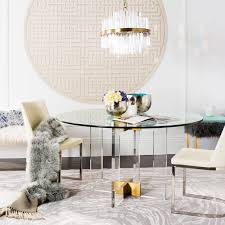 Everly Quinn O Hara Extendable Dining Table Reviews Wayfair In 2020 Glass Round Dining Table Glass Dining Table Dining Table Gold