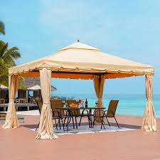 Maybe you would like to learn more about one of these? Erommy 12 X 12 Outdoor Gazebo Canopy Aluminum Frame Soft Top Outdoor Patio Gazebo With Polyester Curtains And Air Venting Screens 027beige Walmart Com Walmart Com