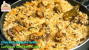 Chicken Biryani With Leftover Chicken Curry Leftover Chicken Recipe Chicken Biryani Recipe Youtube