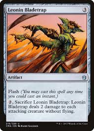 All # get cards on a specific page / pagesize cards = mtg:: Leonin Bladetrap Magic The Gathering Card Details Collectiblebay