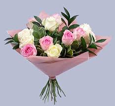 It's their birthday so it's time to spoil them rotten! Fresh Flowers Delivered Free Delivery Pink White Roses Is A Stunning Bouquet For All Occasions Thank You Congratulation Birthday An Experience Delivered Amazon Co Uk Garden Outdoors