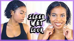 The wet look may be appropriate for certain casual or social occasions. Water Wet Look On Short Curly Hair 3c 4a Sleek Curly Hair Routine 2019 Youtube