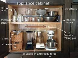 Playing With Fire And Water Kitchen Appliance Storage Kitchen Appliances Organization Appliance Cabinet