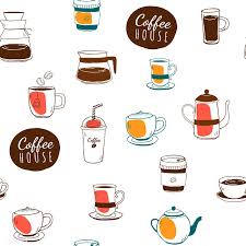 Coffee House And Cafe Patterned Background Vector Free Image By Rawpixel Com Filmful Vector Background Pattern Background Patterns Vector Free