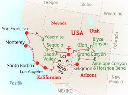 Karte von usa mit der hauptstadt washington. Abenteuerreise Erlebnisreise Usa Abenteuerurlaub Usa Reise Kalifornien Und Der Sudwesten
