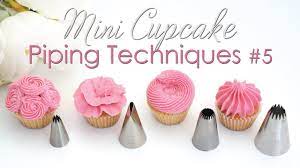Piping Mini Cupcakes Piping Techniques Video Tutorial Cakes By Lynz Cupcakes Piping Techniques Mini Cupcakes Cupcake Icing Tips