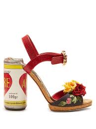 Amore Floral Embellished Sandals Dolce Gabbana Matchesfashion Us Dolce And Gabbana Embellished Sandals Yellow Sandals