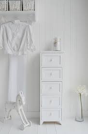 5 drawer dresser tall dresser 5 drawer chest dresser with mirror dressers white chest of drawers white chests sauder woodworking stained drawers with full extension drawer guides removable felt in top drawers created for macy's product comes fully assembled via white glove. Maine Tall Slim Chest Of 5 Drawers White Tallboy Bedroom Storage Furniture