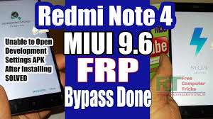Download frp bypass apk for android phones and tablets to easy bypass frp lock. Redmi Note 4 Miui 9 6 Frp Bypass Done Unable To Open Settings Apk After Installed Solved Youtube