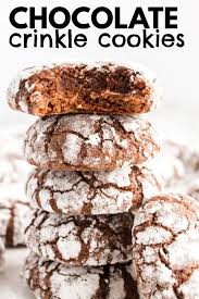 Chocolate Crinkle Cookies In 2020 Chocolate Crinkle Cookies Chocolate Crinkles Crinkle Cookies